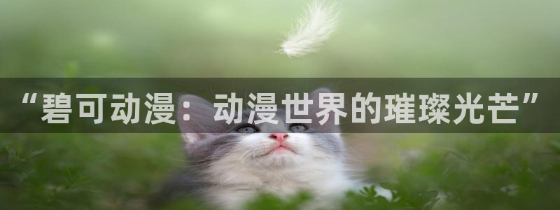 汗汗漫画今日更新列表:“碧可动漫:动漫世界的璀璨光芒”配图